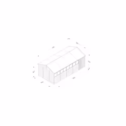4LIFE Reverse Apex Shed 20x10 - Double Door - 8 Windows