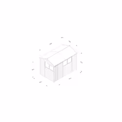 4LIFE Reverse Apex Shed 10x6 - Double Door - 4 Windows
