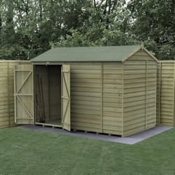 4LIFE Reverse Apex Shed 10x6 - Double Door - No Windows
