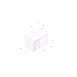 4LIFE Reverse Apex Shed 10x6 - Double Door - No Windows