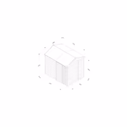 4LIFE Reverse Apex Shed 8x6 - Double Door - No Windows
