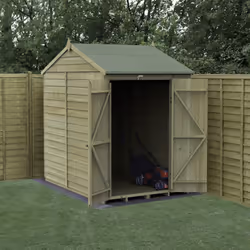 4LIFE Reverse Apex Shed 5x7 - Double Door - No Windows
