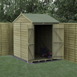 4LIFE Reverse Apex Shed 5x7 - Double Door - No Windows