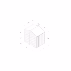 4LIFE Reverse Apex Shed 5x7 - Double Door - No Windows