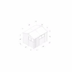 4LIFE Reverse Apex Shed 10x8 - Double Door - 4 Windows