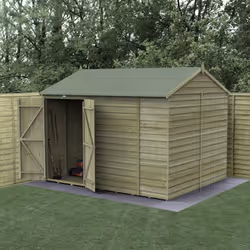 4LIFE Reverse Apex Shed 10x8 - Double Door - No Windows