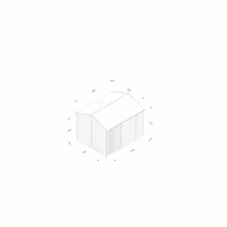 4LIFE Reverse Apex Shed 10x8 - Double Door - No Windows