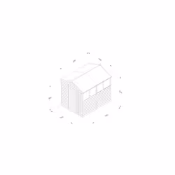 Beckwood 6x8 Apex Shed - 4 Windows - Double Door