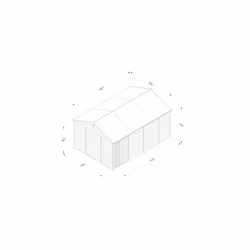 4LIFE Reverse Apex Shed 15x10 - Double Door - No Windows (Installation)
