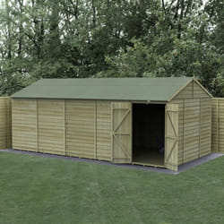 4LIFE Reverse Apex Shed 20x10 - Double Door - No Windows (Installation)