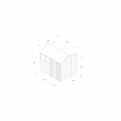 4LIFE Reverse Apex Shed 8x6 - Double Door - 2 Windows (Installation)