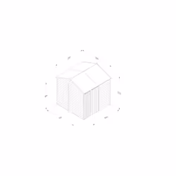 4LIFE Reverse Apex Shed 7x7 - Double Door - No Windows (Installation)