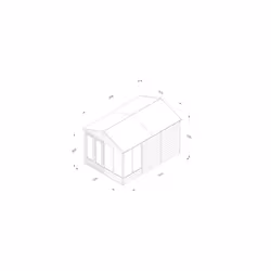 4LIFE Apex Summerhouse 8x12 - Double Door - 6 Window