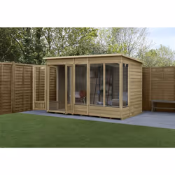 4LIFE Pent Summerhouse 10x6 - Double Door - 5 Window