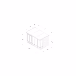 4LIFE Pent Summerhouse 10x6 - Double Door - 5 Window