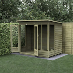 4LIFE Pent Summerhouse 7x5 - Double Door - 4 Window (Installation)