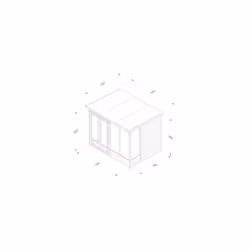 4LIFE Pent Summerhouse 8x6 - Double Door - 4 Window