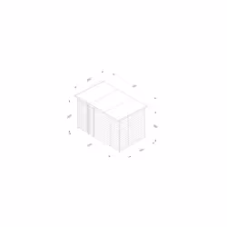 4LIFE Pent Shed 10x6 - No Windows - Double Door