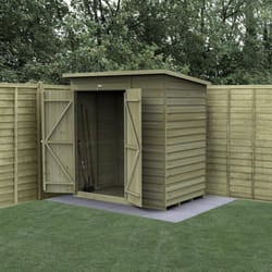 4LIFE Pent Shed 6x4 - No Windows - Double Door