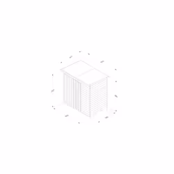 4LIFE Pent Shed 6x4 - No Windows - Double Door