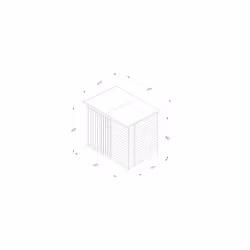 4LIFE Pent Shed 7x5 - No Windows - Double Door