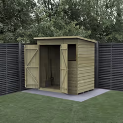 Beckwood 6x4 Pent Shed - 1 Window - Double Door