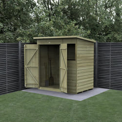 Beckwood 6x4 Pent Shed - 1 Window - Double Door
