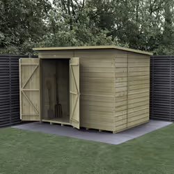 Beckwood 8x6 Pent Shed - No Windows - Double Door