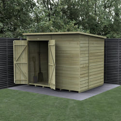 Beckwood 8x6 Pent Shed - No Windows - Double Door
