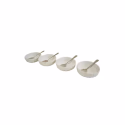 8 Piece Porcelain Mini Tart Pan & Spoons Set
