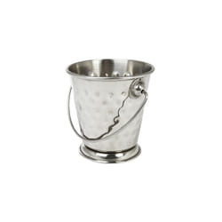 Set of 2 Hammered Serving Bucket Stainless Steel Restaurant Presentation Bucket