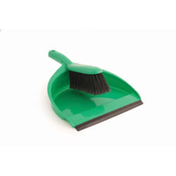 Abbey Plastic Dustpan and Brush Set, Green