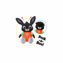 Bing, Peek-A-Boo, Talking Toy. Cute, interactive rabbit, sensory toys for 10 Months+. Colourful, Listen and Learn. Sits 28cm Tall