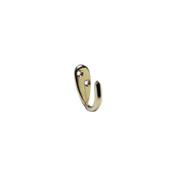Bulk Hardware BH00525 Brass Plated Single Robe Hook - Pack of 5