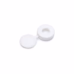 Bulk Hardware BH01144 Plastic Screw Cup and Covers Caps to Fit No.6/ No.8 Screws - White, Pack of 50