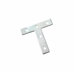 Bulk Hardware BH01193 Tee Shaped Repair Plates Brackets Braces Zinc Plated, 100 mm (4 inch) - Pack of 8