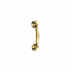 Bulk Hardware BH01753 Front Fix Bow Door Handle, 150mm (6 inch) - Polished Brass