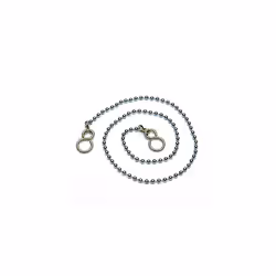 Ball Type Basin Chain with S Hook, 300mm (12 inch) - Chrome Plated