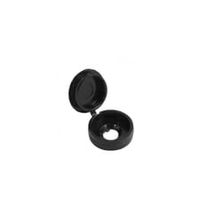 Bulk Hardware BH03989 Hinged 1-Piece Screw Cover Caps for Number 6 and 8 Screw Size - Black, Pack of 50