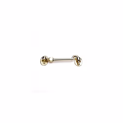 Bulk Hardware BH05742 Silent Cabin Door Hook And Eye, 75mm (3 Inch), Polished Brass