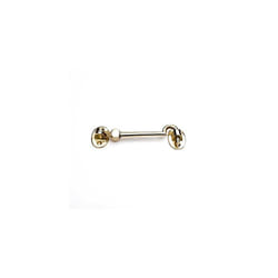 Bulk Hardware BH05742 Silent Cabin Door Hook And Eye, 75mm (3 Inch), Polished Brass