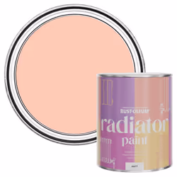 Rust-Oleum Peach Heat Resistant Radiator Paint in Matt Finish - Happy As A Clam 750ML