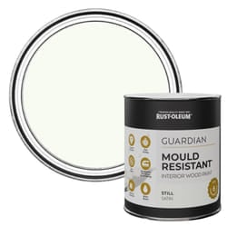 White Guardian Mould Resistant Interior Wood Paint in Satin Finish - Still 750ml