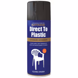 Rust-Oleum 400ml Direct to Plastic Spray Paint- Black