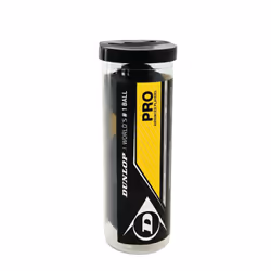 DUNLOP PRO Squash Balls - Tube of 3