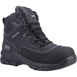 ) Magnum Broadside 6.0 WP Synthetic Black Safety Boots - Black, 5 (Adults'