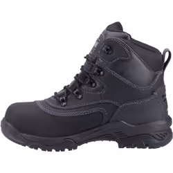 ) Magnum Broadside 6.0 WP Synthetic Black Safety Boots - Black, 5 (Adults'