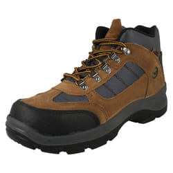 Mens Hi-Tec Safehike Mid Safety Boots - UK 7, Brown