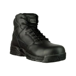 ) Magnum Stealth Force 6.0 Leather Black Safety Boots - Black, 4 (Adults'