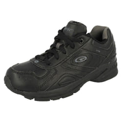 Junior Boys Hi Tec Lace Up Trainers XT115 JNR - UK 4 Child, Black